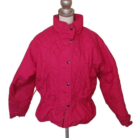 American Vintage Jackets & Blazers - Nordica Size 6 Red Puffy Coat Vintage Winter Warm Snowmobile Snowboard Skiing